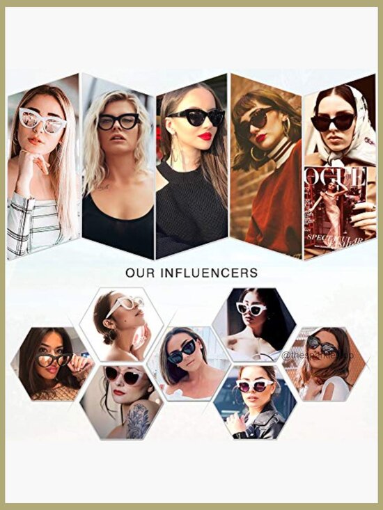Retro Small Cat Eye Sunglasses UV400 Protection Polycarbonate Lenses main image 4